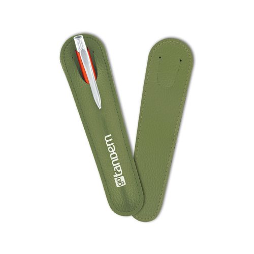 ESTUCHE PARA UN BOLÍGRAFO EN PVC TEXTURA LICHI