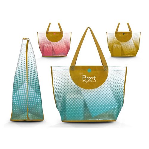 SAC SHOPPING EN POLYETHYLENE TISSE LAMINE - 1