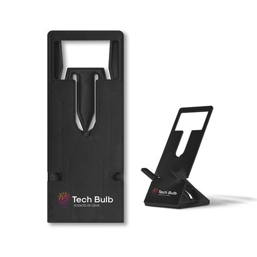 SUPPORT TELEPHONE REPLIABLE EXTRA-PLAT EN MATIERE RECYCLEE