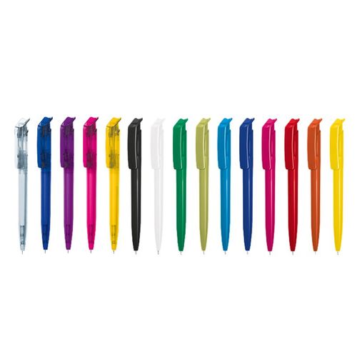 STYLO BILLE BLEUE CORPS ET CLIP PLASTIQUE EN MATIERE RECYCLEE rPET