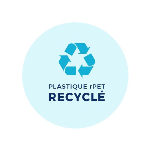 STYLO BILLE BLEUE CORPS ET CLIP PLASTIQUE EN MATIERE RECYCLEE rPET