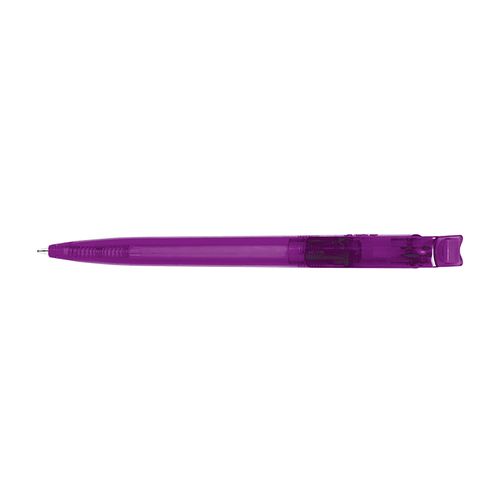 STYLO BILLE BLEUE CORPS ET CLIP PLASTIQUE EN MATIERE RECYCLEE rPET
