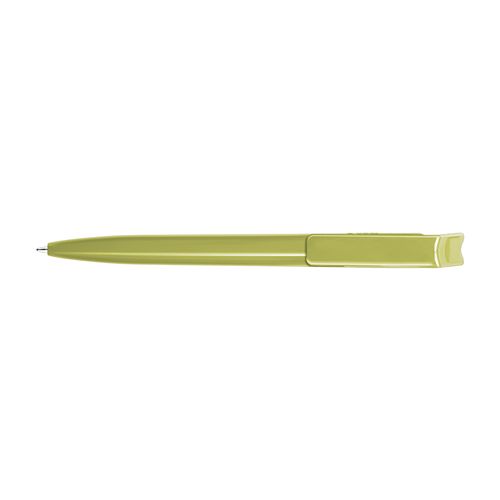 STYLO BILLE BLEUE CORPS ET CLIP PLASTIQUE EN MATIERE RECYCLEE rPET
