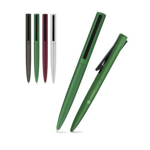 STYLO BILLE ECRITURE BLEUE CORPS ET CLIP METAL - 1