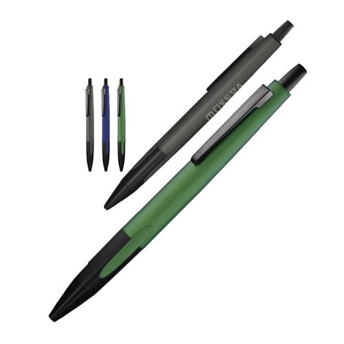 STYLO BILLE ECRITURE BLEU CORPS ET CLIP METAL - 1
