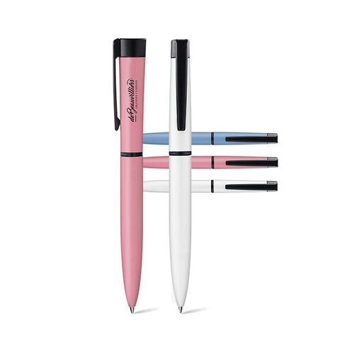 STYLO BILLE ECRITURE BLEU CORPS ET CLIP METAL - 1