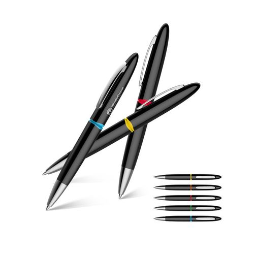 BLUE INK BALL-POINT PEN WITH METAL BODY AND CLIP