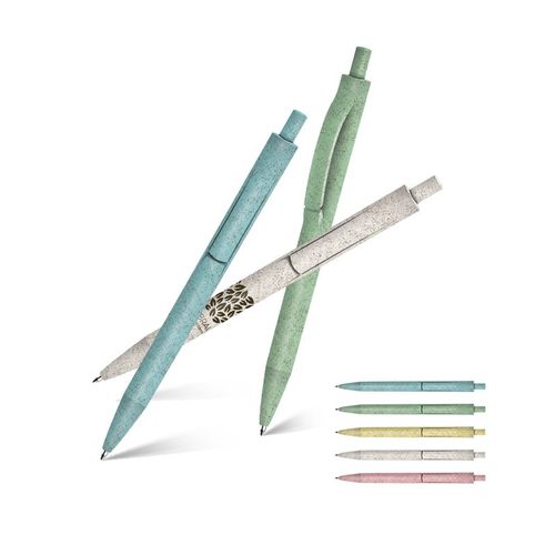 STYLO BILLE ECRITURE BLEUE CORPS ET CLIP PLASTIQUE BIO-SOURCE - 1