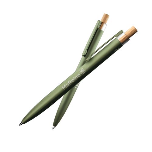 STYLO BILLE ECRITURE BLEUE EN ALU RECYCLE - 4