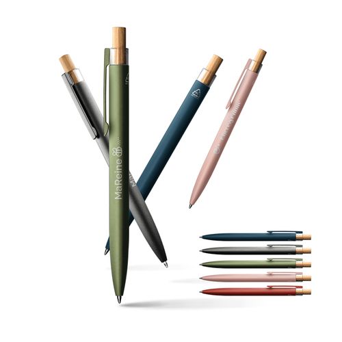 STYLO BILLE ECRITURE BLEUE EN ALU RECYCLE - 1