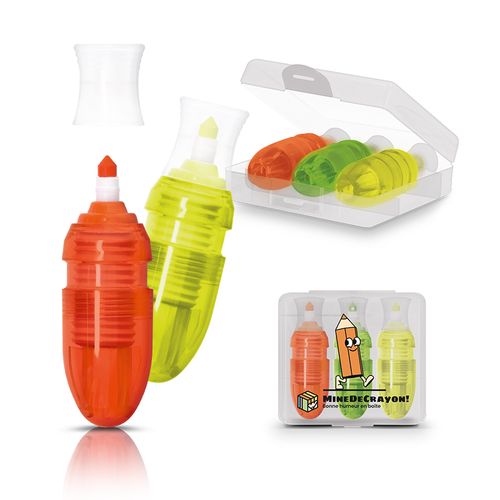 CAJA DE 3 DESTACADORES