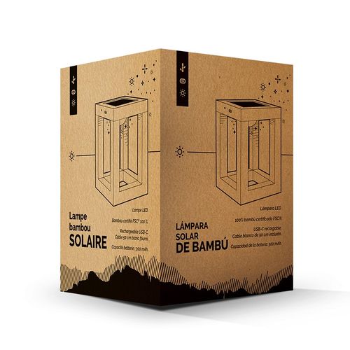 LAMPE SOLAIRE EN BAMBOU