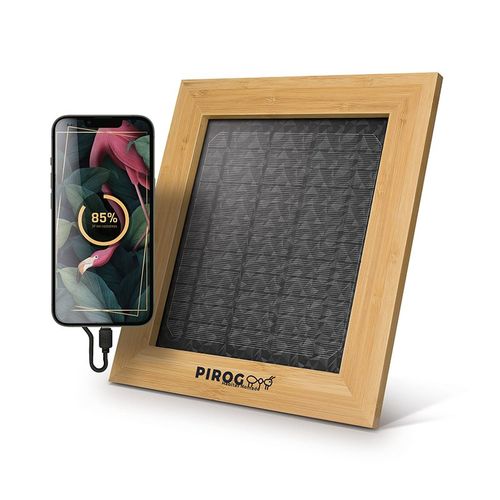 CADRE SOLAIRE EN BAMBOU AVEC CHARGEUR