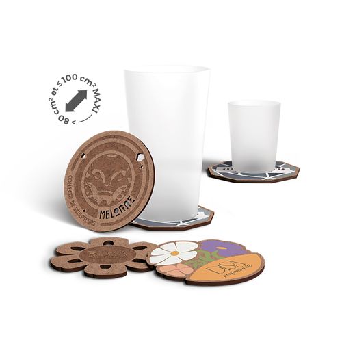 POSACOPAS DE MDF 3 MM MÁXIMO 100 CMV