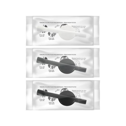 TESTEUR USURE PNEUS ET DEVISSE VALVE EN SACHET INDIVIDUEL AVEC NOTICE - 2