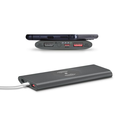 BATTERIE EXTERNE Li-po 8000 mAh ET CHARGEUR PAR INDUCTION 15W