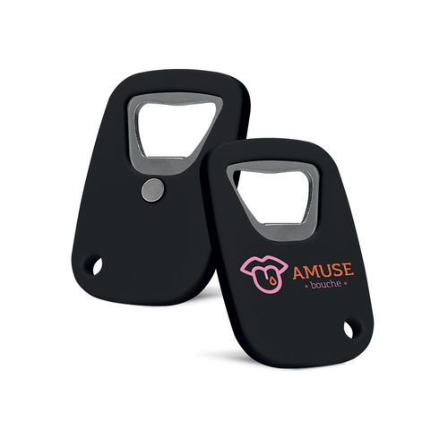 BOTTLE OPENER IN RECYCLED MATERIAL rPS with a neodymium magnet on the back BOTTLE OPENER IN RECYCLED MATERIAL rPS with a neodymium magnet on the back