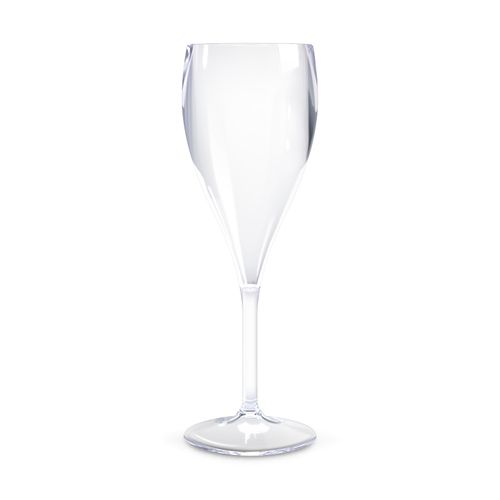 FLUTE CHAMPAGNE EN PLASTIQUE REUTILISABLE (SAN) 16 cI RAS BORD