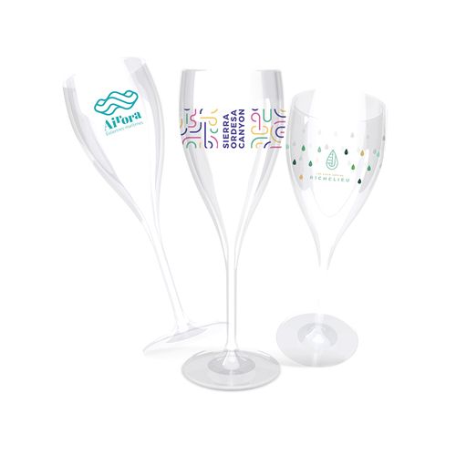 FLUTE CHAMPAGNE EN PLASTIQUE REUTILISABLE (SAN) 16 CI RAS BORD