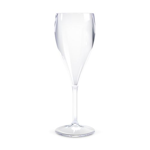 FLUTE CHAMPAGNE EN PLASTIQUE REUTILISABLE (SAN) 16 cI RAS BORD