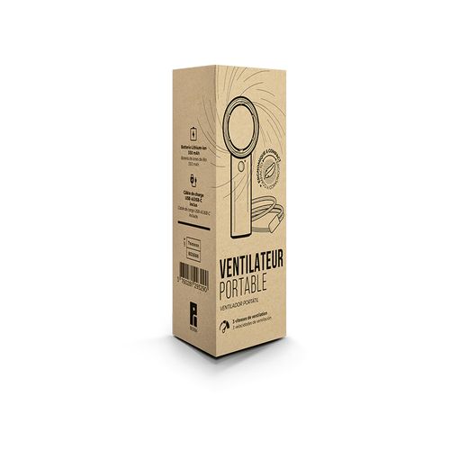 VENTILATEUR PORTABLE NOMADE RECHARGEABLE