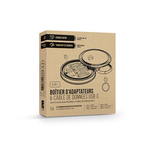 BOÎTIER D'ADAPTATEURS ET CÂBLE DE DONNÉES USB-C - 5