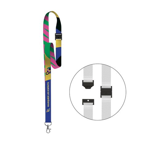 CORDON TOUR DE COU ANTI-ETRANGLEMENT / LANYARD 2X92 CM - SUBLIMATION - 1