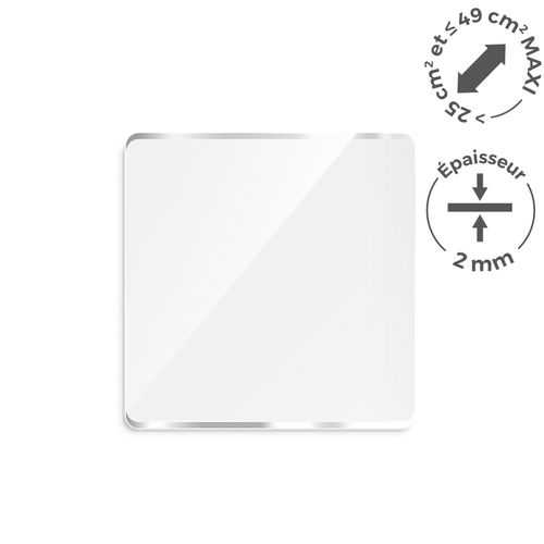 PMMA EP.2 mm SUR MESURE ENTRE 25 ET 49 cm2 MAXI