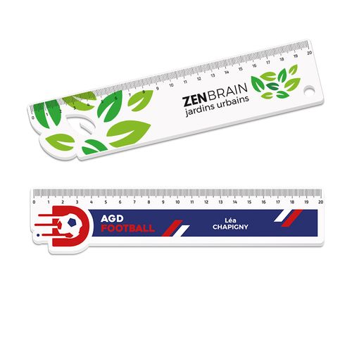 REGLE SUR-MESURE EN PMMA EP. 2mm DIM.20,5x4,5 cm (100 cm2 MAXI)