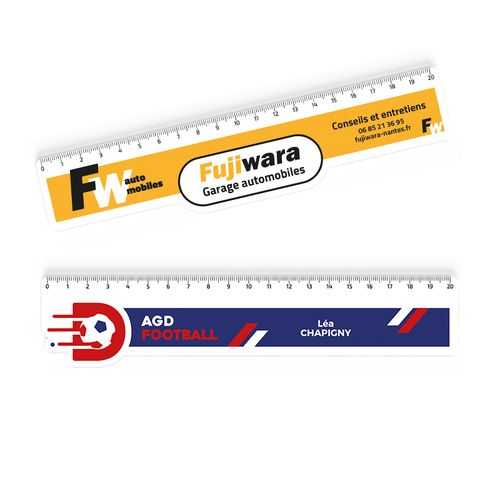 REGLE SUR-MESURE EN PMMA EP. 2mm DIM.20,5x4,5 cm (100 cm2 MAXI) - 3