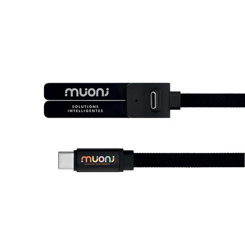 CÂBLE DE CHARGE RAPIDE USB-C AVEC SUPPORT DE TÉLÉPHONE PLIABLE