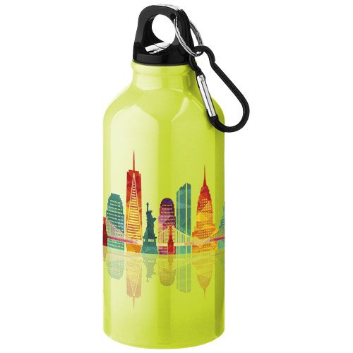 Botella de 400 ml de aluminio con mosquetón 