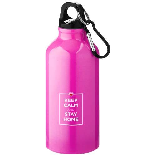 Botella de 400 ml de aluminio con mosquetón 