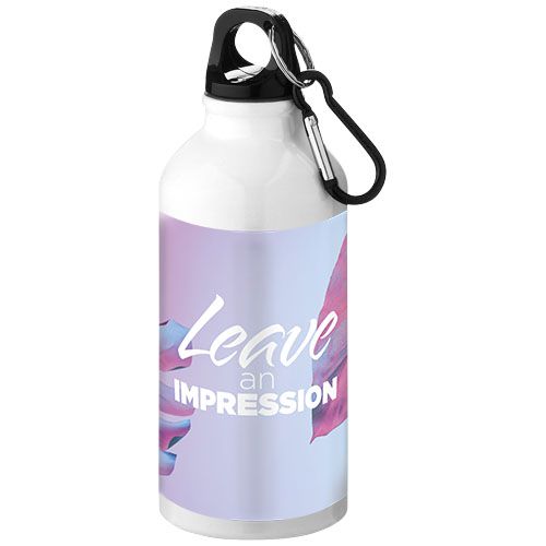 Botella de 400 ml de aluminio con mosquetón 