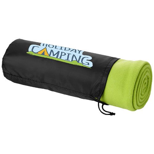 La couverture à carreaux unicolore Huggy est fabriquée en 100% polaire 200 g/m², une matière douce et confortable qui fournit rapidement la chaleur nécessaire et retient la chaleur corporell - 3