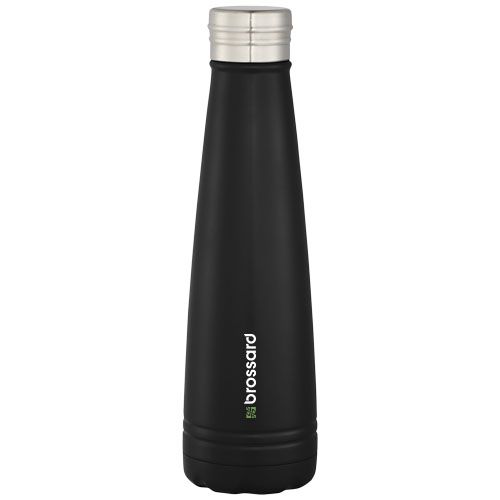 black Botella de acero inoxidable con aislamiento al vacío de 500 ml