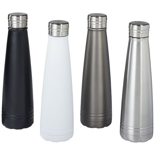 black Botella de acero inoxidable con aislamiento al vacío de 500 ml