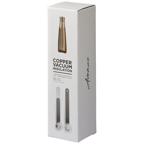 white Botella de acero inoxidable con aislamiento al vacío de 500 ml