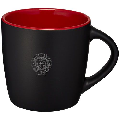 negro/rojo Taza de cerámica de 340 ml