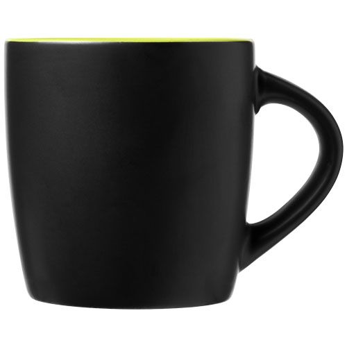 negro/verde lima Taza de cerámica de 340 ml