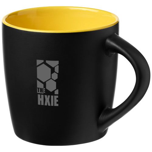 negro/amarillo Taza de cerámica de 340 ml