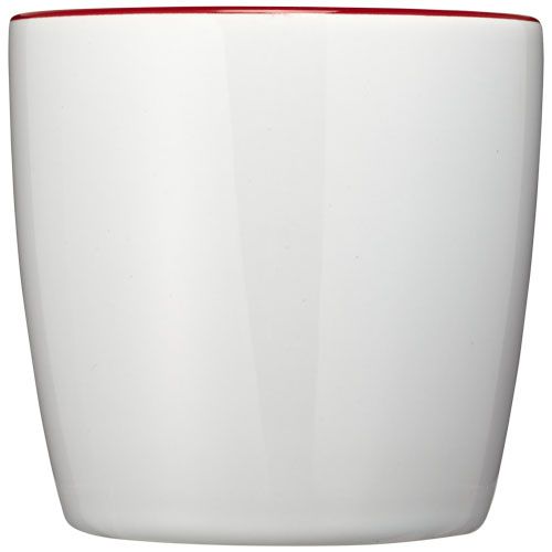 blanco/rojo Taza de cerámica de 340 ml