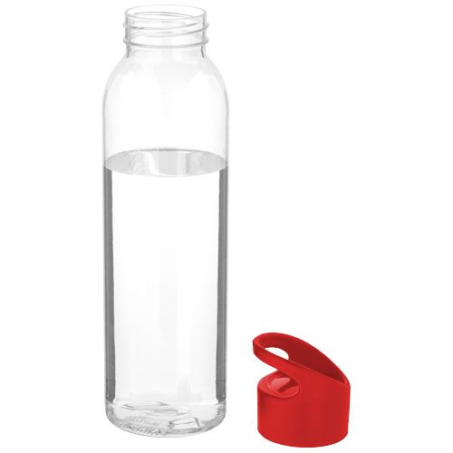 Botella de Tritan™ transparente con tapa de colores de 650 ml 