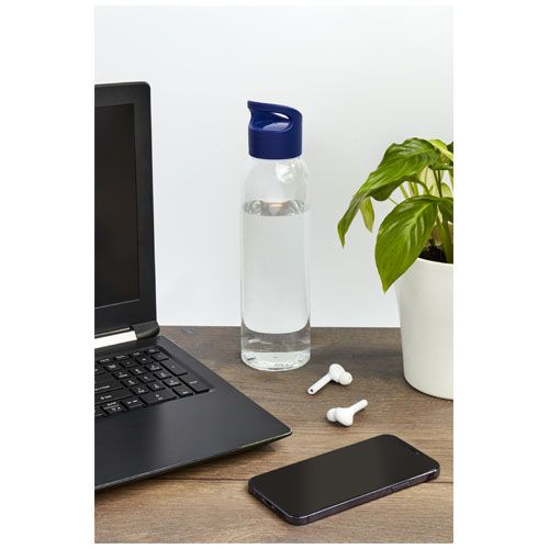 Botella de Tritan™ transparente con tapa de colores de 650 ml 