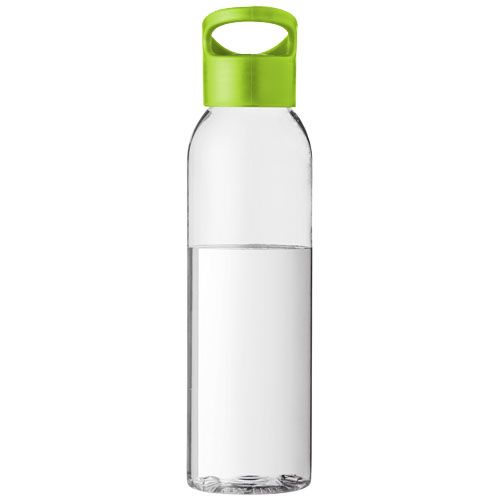 Botella de Tritan™ transparente con tapa de colores de 650 ml 