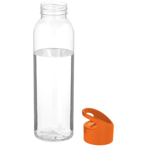 Botella de Tritan™ transparente con tapa de colores de 650 ml 
