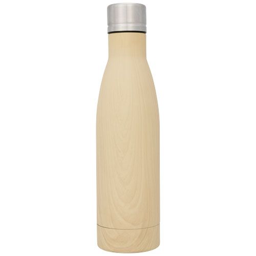 marrón Bidón con aislamiento de cobre con diseño de madera de 500 ml