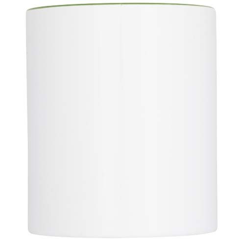 green Taza de 350 ml para sublimación con asas e interior de color Pix