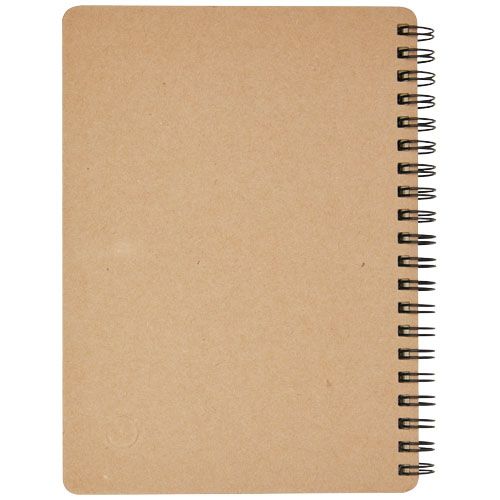 natural/negro Libreta de papel reciclado con bolígrafo