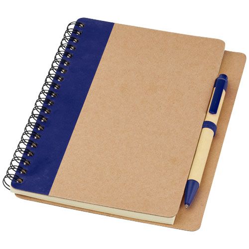 Libreta de papel reciclado con bolígrafo 